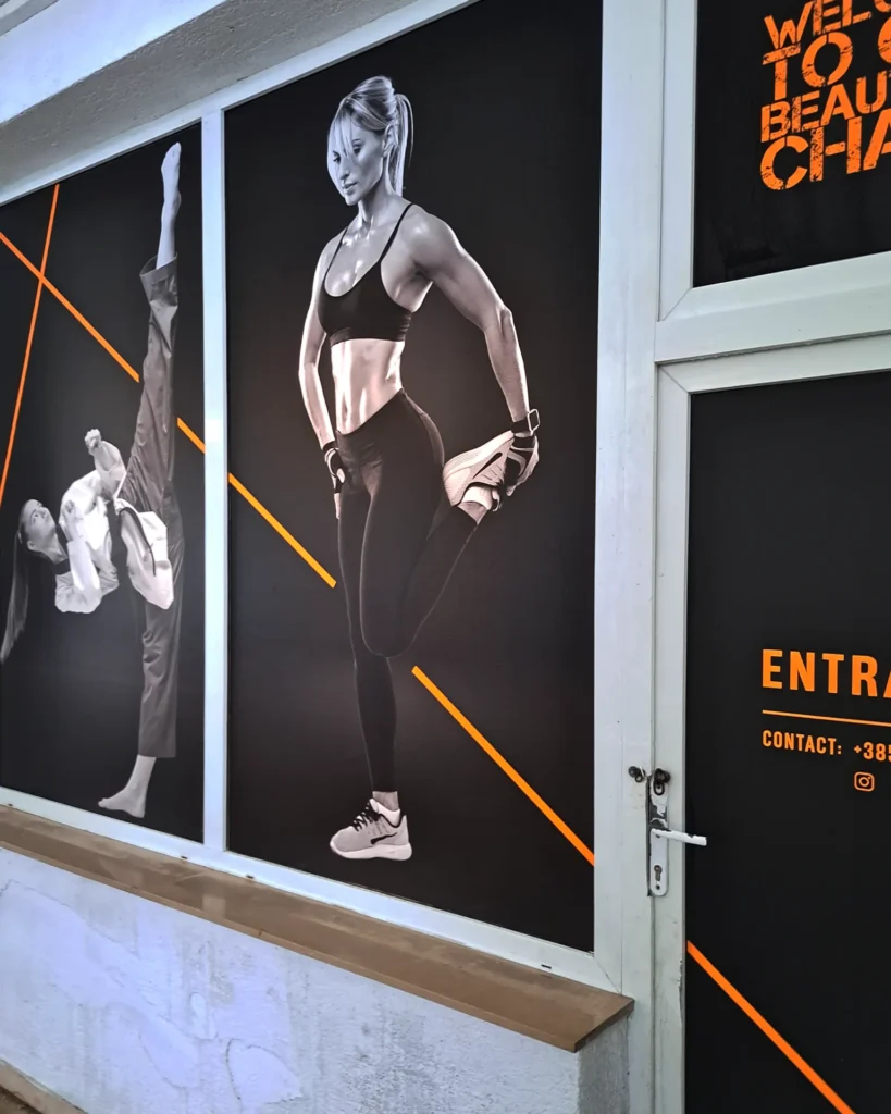 Oslikavanje izloga fitness centra